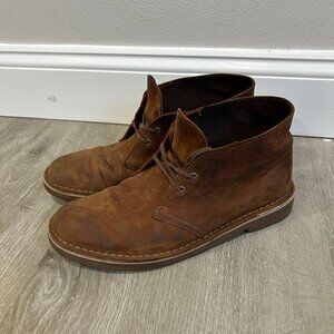 Clark’s Desert Chukka Boot Brown Leather Lace Up Ankle Men’s Size 9